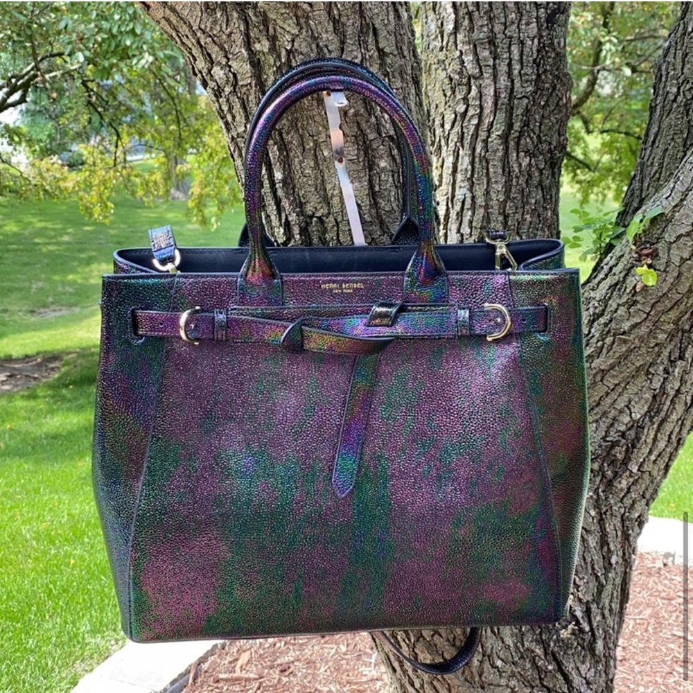 SOLD!! Henri Bendel Petrol Iridescent Belmont Tote